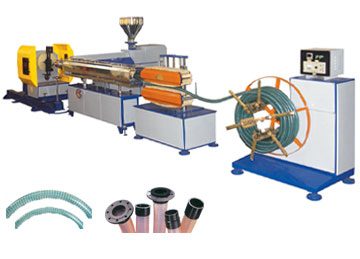 pvc鋼絲增強管材生產線 pvc鋼絲增強管材生產線